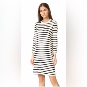 THEORY Striped Black and White Shift Dress Size Small